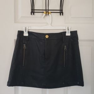Faux leather mini skirt